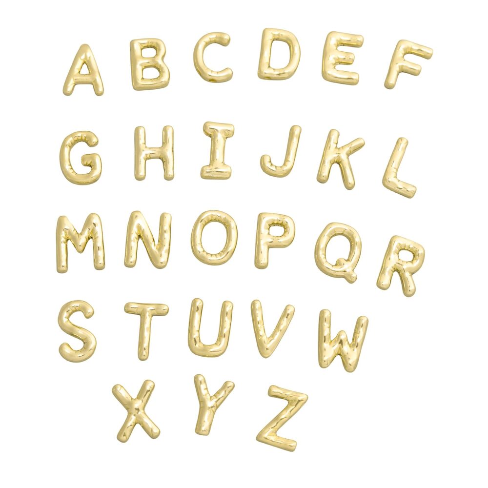 4359 26pcs Alphabet Letter Charms 14K Gold Plated A~Z Pendants Initial